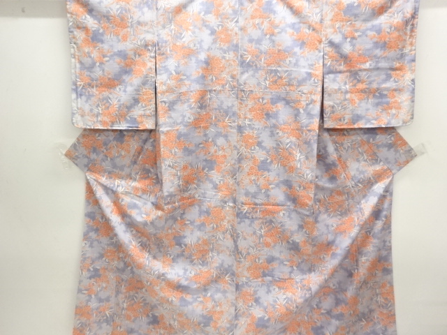 JAPANESE KIMONO / WOVEN TSUMUGI / FLOWER & PLANT
